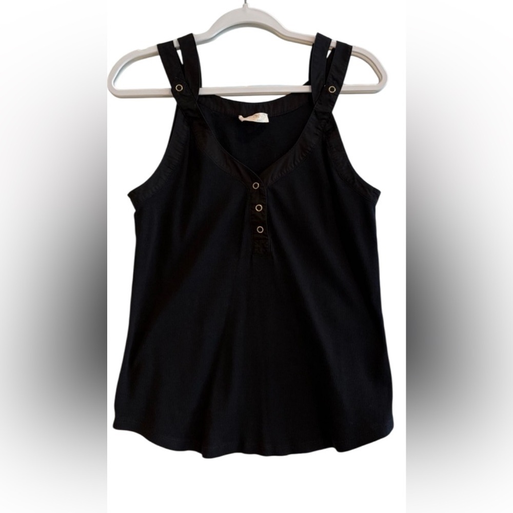 Ulla Johnson Black Buttoned Tank Top